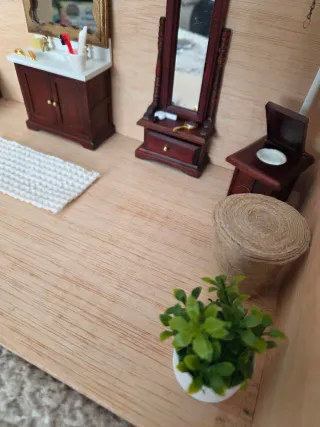 Muebles Casa Muñecas Baño Miniatura