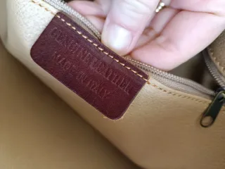 Borsa vera pelle marrone donna