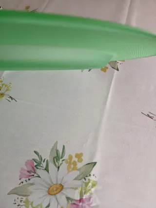 2 Piatti Vetro Verde 33cm Vintage Anni '90