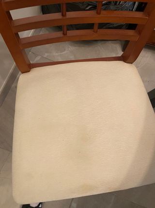 Pack 4 Sillas Tapizadas Madera Beige/Marrón