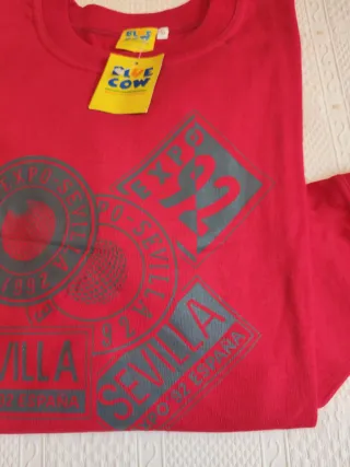 Sudadera Roja EXPO 92 Sevilla Talla M