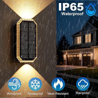 Aplique LED solar de pared (pack de 4un)