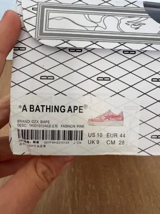 Zapatillas Bape Bapesta Rosas