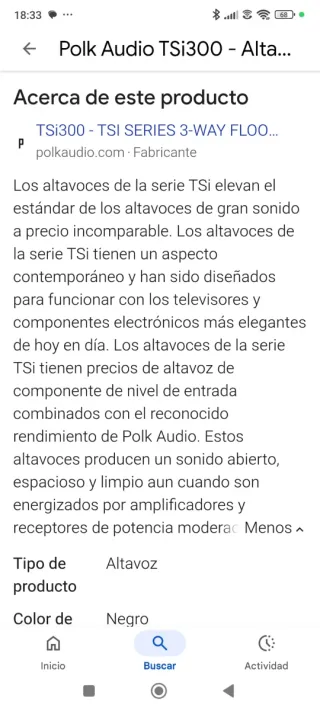 POLK AUDIO TSi-300 CHERRY