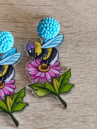 Pendientes Abeja Flor