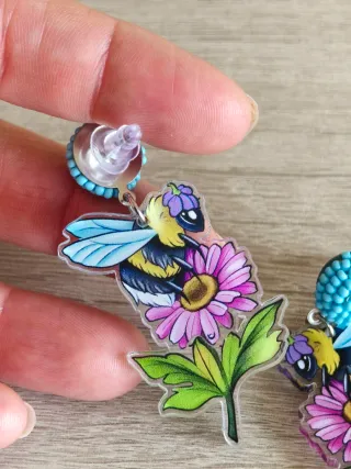 Pendientes Abeja Flor