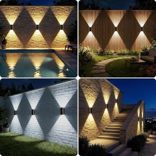 Aplique LED solar de pared (pack de 4un)