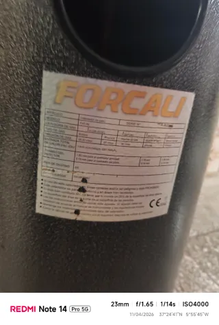 Estufa de gas negra Forcali