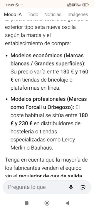 Estufa de gas negra Forcali