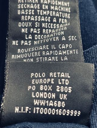 Polo Ralph Lauren manga larga azul marino Talla L