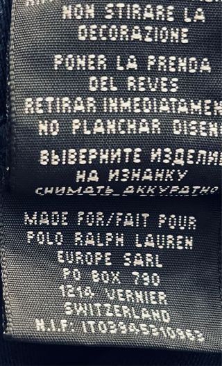 Polo Ralph Lauren manga larga azul marino Talla L