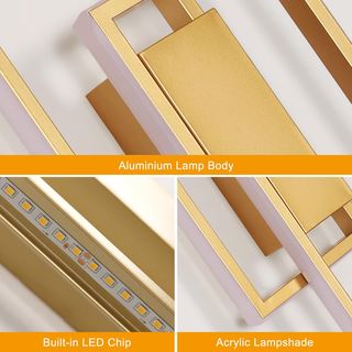 Aplique LED Pared Dorado 28W 3000K