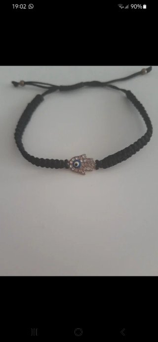 Bracciale mano occhio e brillantini