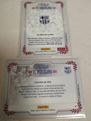 Lote Lamine Yamal - Leo Messi tributo Panini
