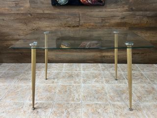 Mesa Cristal 120cm con 4 Sillas Nordicas