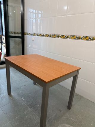 Mesa de comedor/cocina madera y metal 110x70