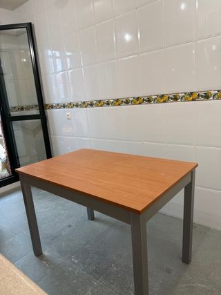 Mesa de comedor/cocina madera y metal 110x70