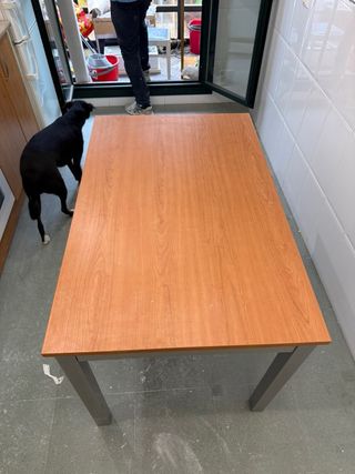 Mesa de comedor/cocina madera y metal 110x70