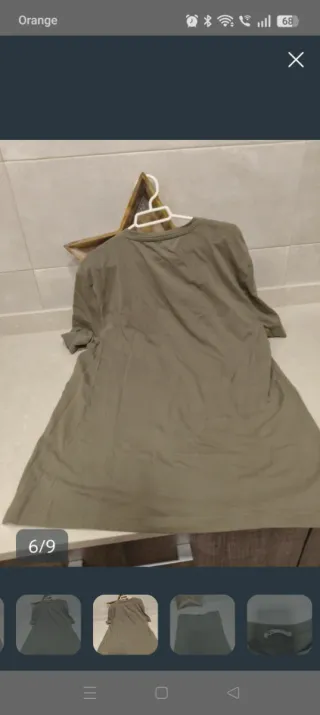 Camiseta Zara básica verde oliva Talla XXL