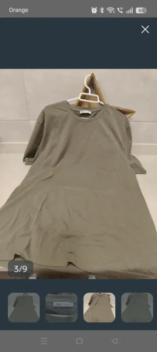 Camiseta Zara básica verde oliva Talla XXL