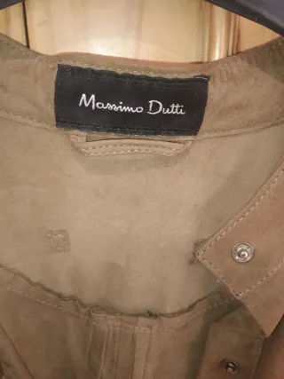 Vestido Massimo Dutti 100% Ante Marrón