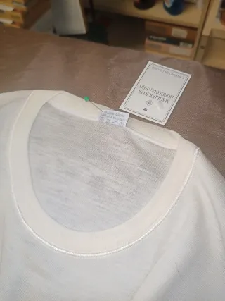 Maglia intima uomo lana e seta manica corta