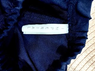 Abito lungo blu con fiori