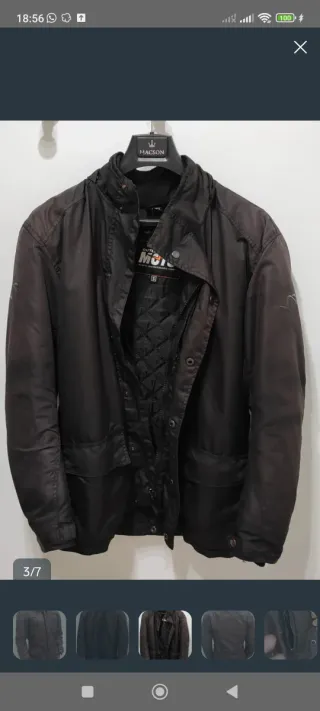 Chaqueta de moto negra