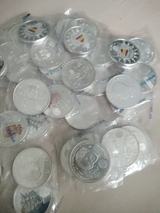 Lote monedas plata euros