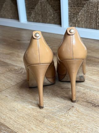 Zapatos Michael Kors Peep Toe Charol Nude