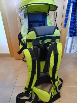 Mochila Porta Bebés con Capota y Protección