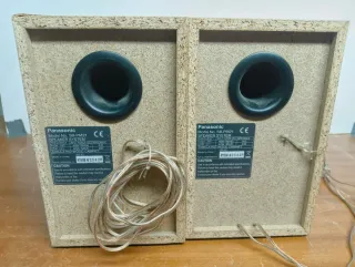 Altavoces Panasonic Marrones y Plateados