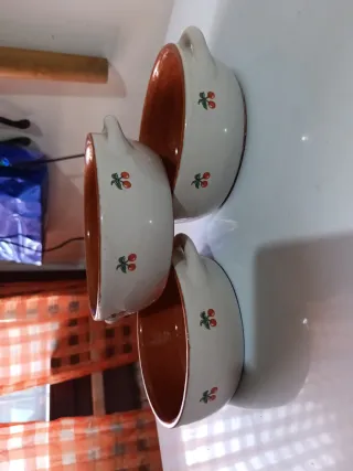 Set 3 Cocotte Terracotta Ciliegie