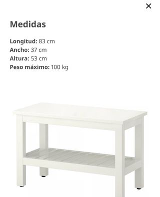 Banco Ikea Hemnes Molger Marrón Oscuro