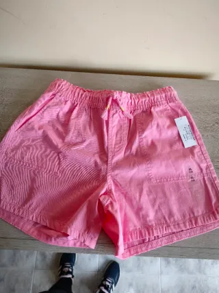 Pantalón corto rosa niña