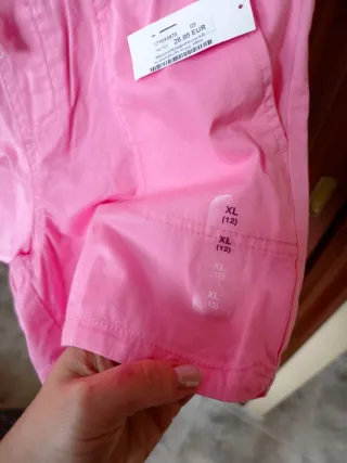 Pantalón corto rosa niña