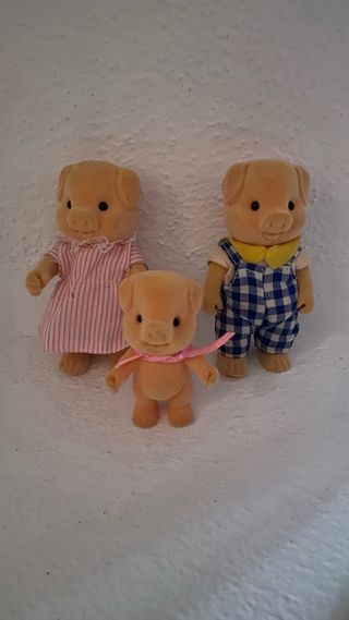 Familia Sylvanian Vintage Cerditos