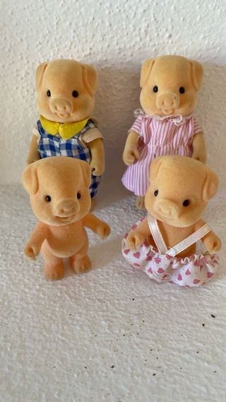 Familia Sylvanian Vintage Cerditos