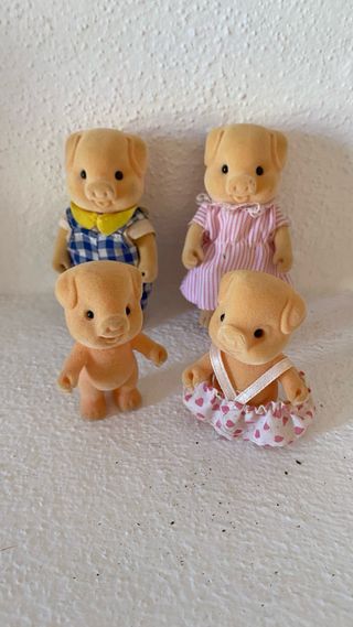 Familia Sylvanian Vintage Cerditos