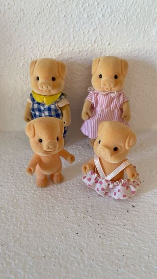 Familia Sylvanian Vintage Cerditos