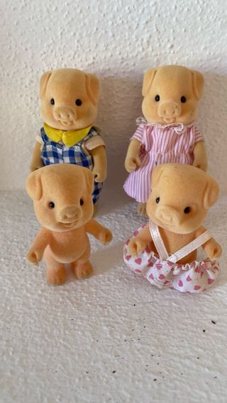 Familia Sylvanian Vintage Cerditos