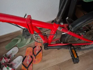Bicicleta Plegable Decathlon Roja