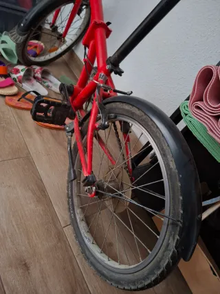 Bicicleta Plegable Decathlon Roja