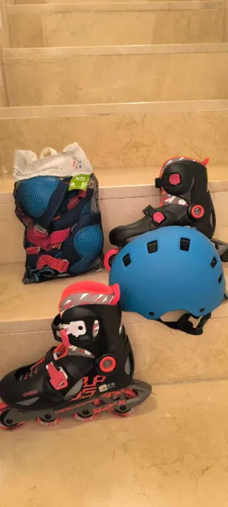 Kit Patinaje Infantil Oxelo Talla XS