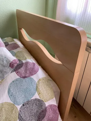 Cama individual 90cm con somier y colchón