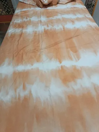 Funda Nórdica Cama 90 Naranja y Blanco