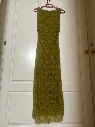 Vestido fiesta bodas nuevo encajes talla S