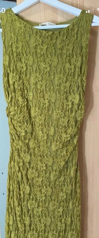 Vestido fiesta bodas nuevo encajes talla S