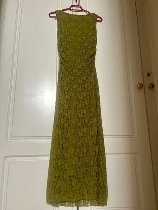 Vestido fiesta bodas nuevo encajes talla S