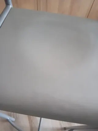 Taburete alto metálico gris